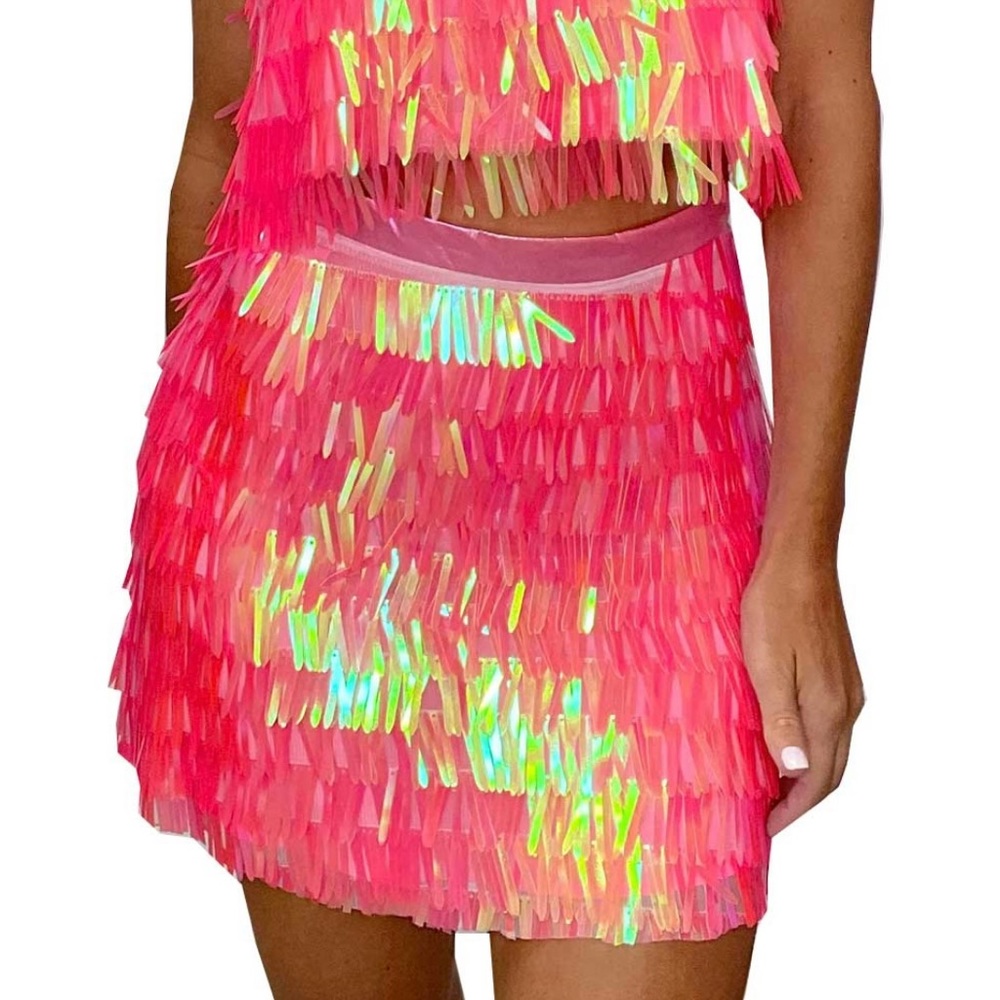 Queen of Sparkles Pink Sequin Skirt